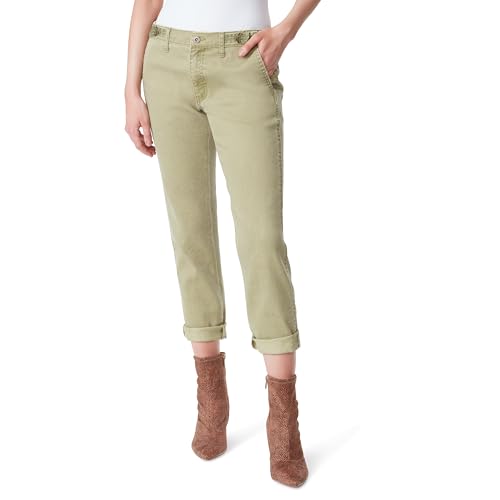 Jessica Simpson Women's Mika Bestie Chino Slim Ankle with Adjustable Waistband Standard