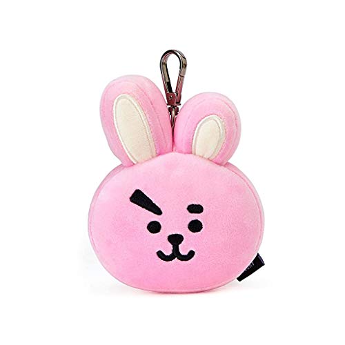BT21 Official Merchandise by Line Friends - Cooky Character Doll Face Keychain Ring Cute Handbag Accessories