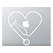 Stethoscope Heart Cutout (WHITE) Vinyl Decal Stickers for MacBook Laptop Car Nursing Tough Strength Strong Strength Hope Inspiration Love Doctor Nurse Veterinarian Health Medicine Hospital Med School