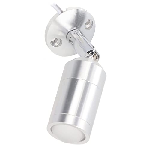Zerodis Foco LED Mini Escaparate Luz de Pared Regulable y Ajustable para Gabinetes de Joyería Estantes Plata AC 220V (Luz Blanca Positiva 6000K)