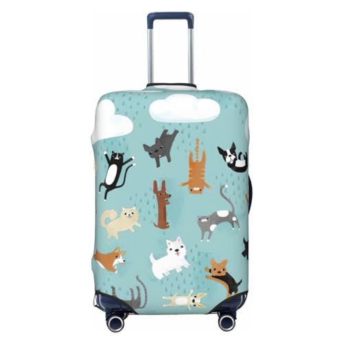 Housse de protection pour valise EdWal chats et chiens lavable Noir L