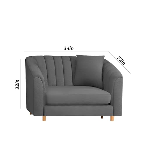 Image of Doraldo Seater Sofa Set for Living Room (Dark Grey) Premium Fabric Sofa Set