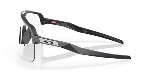 Image of Oakley Unisex Sunglasses Matte Carbon Frame, Clear to Black Iridium Photochromic Lenses, 0MM