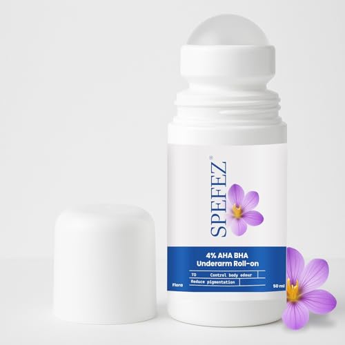 Image of 4% AHA BHA Brightening Underarm Roll On Deodorant For Women And Men| Prevents Body Odour, Brightens Skin & Exfoliates Underarms | Controls Odor & Reduces Pigmentation | Roll On Deo For Women | 50ml-Flora Fragrance