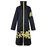 COSHARO Trafalgar Law Cosplay Costume Black ONE PIECE Law Costume Outfit Robe Boy Trafalgar Law Wano Jacket Cloak for Men