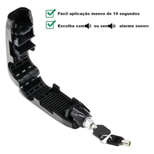Trava Moto Com Alarme Sonoro, Antifurto Cadeado Para Manete, Trava de Manete Motocicleta