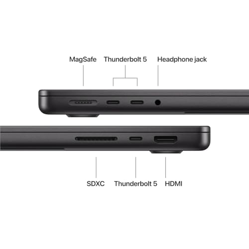 Image of Apple MacBook Pro 14 inch Laptop, Early 2026, M5 Pro 15-Core CPU / 16-Core GPU, 48GB Unified Memory, 2TB SSD, Liquid Retina XDR Display, 70W USB-C Power Adapter, CTO (Space Black, 14 inch, 48GB, 2TB)