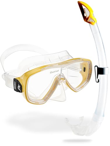 Cressi Maske/Schnorchel Set Onda Mare Snorkel, Unisex, Color Amarillo