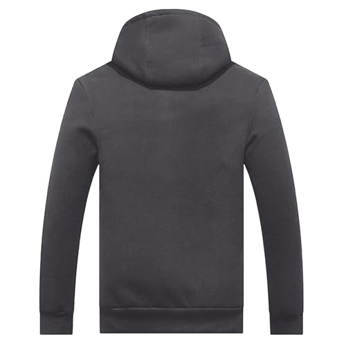 Veste polaire homme avec capuche zippée et doublure peluche
