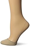 No Nonsense Women's Microfiber Slingback Liner with Clear Straps-2 Pack, Nude, One Size