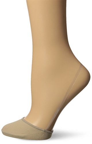 No nonsense Women's Microfiber Slingback Liner With Clear Straps - 2 Pack, Nude, One Size