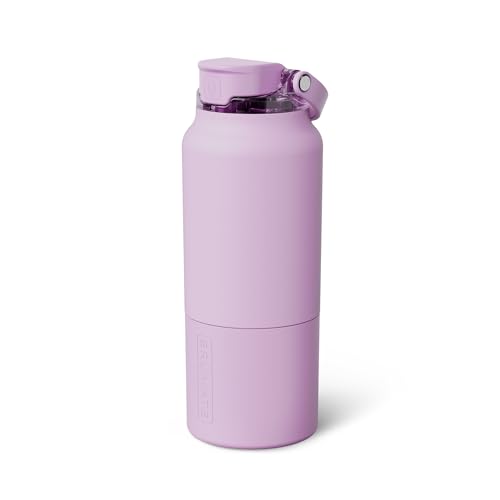 Image of BruMate Rise 35oz Water Bottle With 100% Leakproof Covered Silicone Straw | Insulated Stainless Steel Water Bottle With Removable Straw | Fast Flow | Soft Sip Silicone Spout | BPA-Free (Lavender)