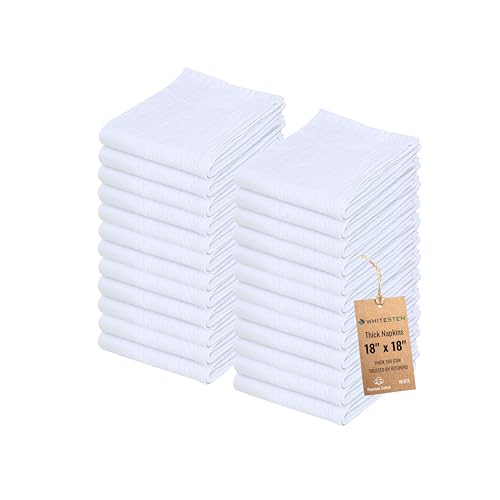 WHITESTEM Flour Sack Towels 100% Cotton Dish...