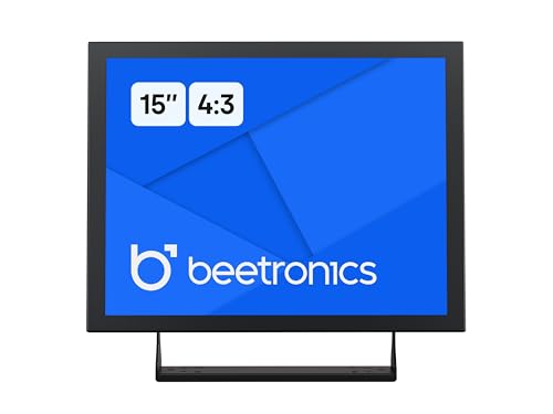 Image of Beetronics 15-Inch Full HD IPS Monitor - Professional Industrial-Grade Display | HDMI, VGA, BNC, RCA Inputs | Durable Metal Housing, Matte Screen, 4:3 Aspect Ratio, Wide Viewing Angle - 15VG7M