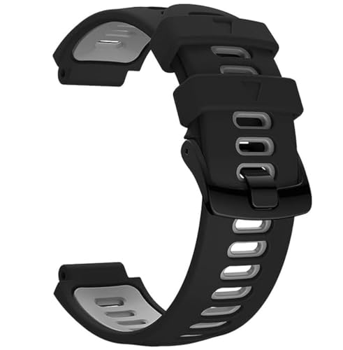 INF Correa para Garmin Forerunner 235/220/230/620/630/735XT, Correa de Reloj de Reemplazo de Silicona Compatible con Garmin Forerunner 235, Negra