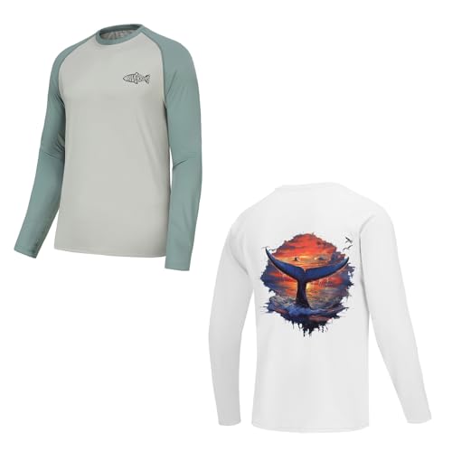 Fishing Shirt for Men Long Sleeve UPF 50+ Ice-Cool Quick Dry Swim Shirt Rash Guard for Men