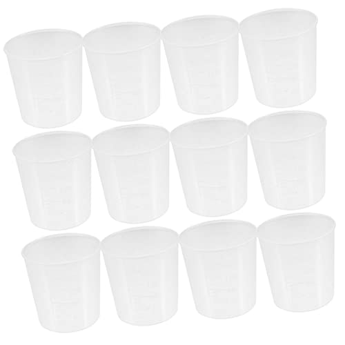 BRIGHTFUFU 20pcs Measuring Cup Liquid Sample Container Clear Measure Cup Clear Cups Mixing Cups Specimen Cups Small Graduated Cups Lab Liquid Cup Test Cup Storage Cups Scale Cups Pp re-usable