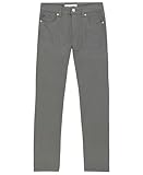 Calvin Klein Boys' Slim Fit Straight Leg Stretch Twill Pants, 5-Pocket Style, Zipper Fly & Button Closure, Granite Grey, 12