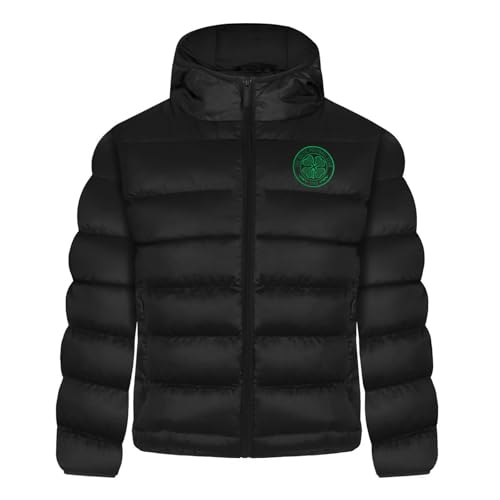 Celtic FC Official Football Gift Boys Quilted Hooded Winter Jacket 10-11 Years