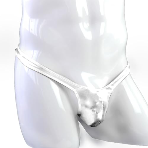 Men's Faux Leather G-string Thongs Patent Leather Underwear Jockstrap PU Leather Flying Bird T-shaped Panties2