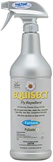 Farnam Equisect Botanical Fly Repellent for Horses, Dogs and Cats, 32 Ounces, Quart Spray
