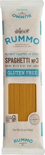 Rummo Gluten Free Spaghetti Pasta N.3 - Corn & Rice Pasta Noodles, GF Spaghetti, Thin Pasta Noodles, Italian Pasta - 12 Ounce (Pack of 1)