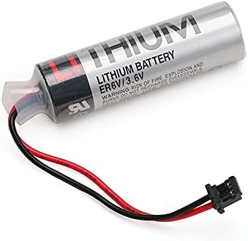 (12 Counts) 3.6V ER6V/3.6V Battery for ER6VC119A ER6VC119B, M70 PLC with Black Plug