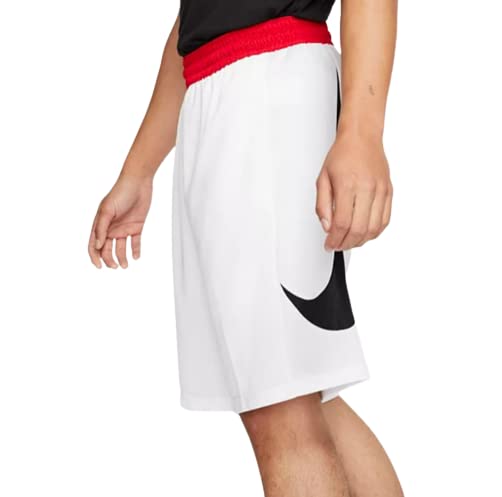 Nike HBR Men's Basketball Shorts (Large, White/Black)
