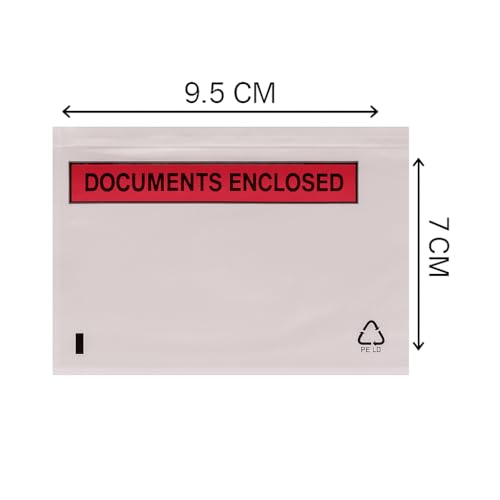 Image of Full Gumming Packing List Envelope 9.5x7 Inch A5 Size, Self-Adhesive Waterproof Document Pouch, Packing List Enclosed Invoice Sleeve for Shipping, Courier Use - Pack of 150 (241mm X 178mm)