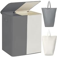SONGICS Cesto Portaoggetti, Cesto Portabiancheria da 75L, Effetto Rattan, Cesta Pieghevole con