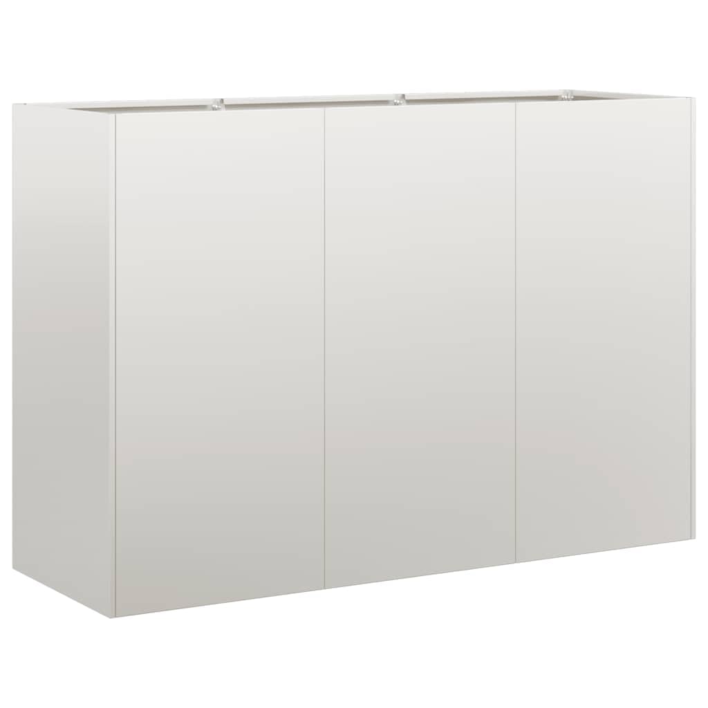 Ogrodnik ze stali nierdzewnej 120 x 40 x 80 cm | Duża pojemność, otwarte dno, drenaż, wsporniki wewnętrzne, do roślin warzywnych kwiatów na zewnątrz