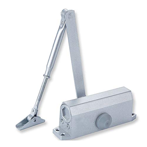 NUZAMAS Cierrapuertas superior, accionado hidráulico automático, cierre de puerta cortafuegos, resistente ajustable, para puertas de 800-1250 mm, 45-75 kg, apertura máxima de 150 grados