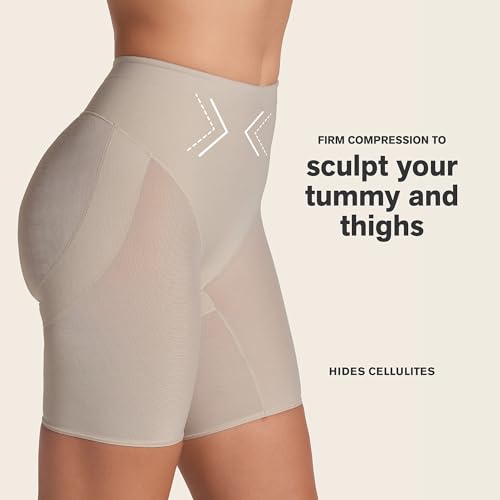 Leonisa Shapewear Shorts for Women, Firm Compression Butt Lifter Shaper Shorts, High Waist Tummy Control3