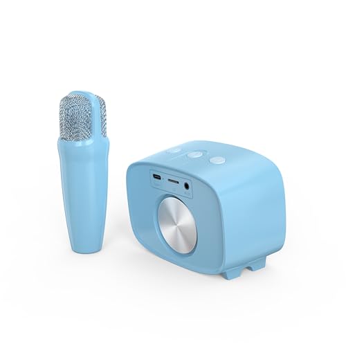 Karaoké pour enfants avec microphone sans fil et haut-parleur bluetooth bleu myFirst Voice 2