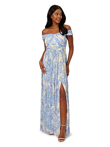 Image of Adrianna Papell Women's Printed Off Shoulder Gown