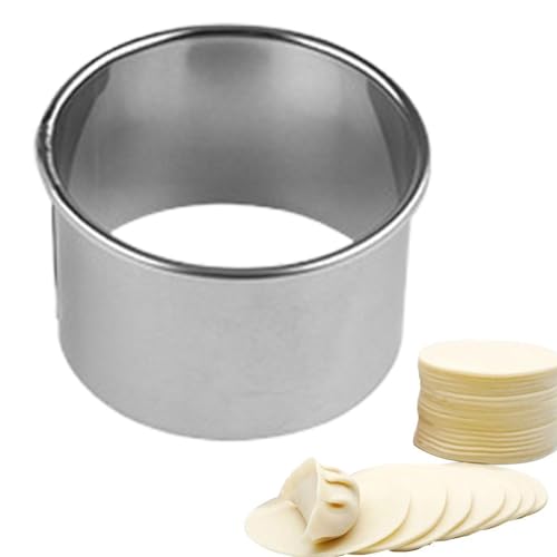 Duroecsain Anillos redondos de cortador, cortador de | Molde de anillo de corte de rosquilla de acero inoxidable,Almohadilla de pasta profesional, suministros reutilizables para