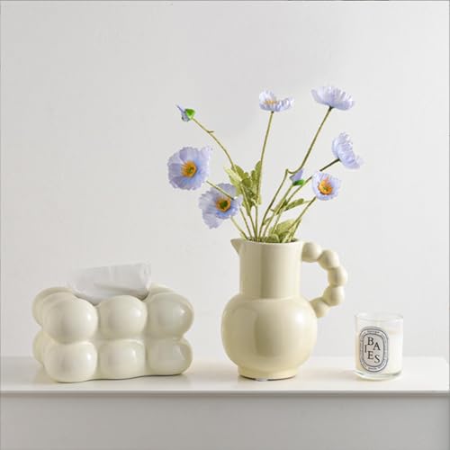 Vase à fleurs blanc minimaliste : la solution élégante pour vos centres de table de dîner
