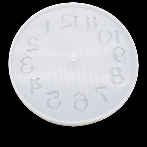XWU Wall Clock Molds - DIY Clock Resin Molds, Silicone Resin Liquid Mold Epoxy Silicone Resin Molds for DIY Craft,Home Decor,Wall Decor,Arabic Numerals-L