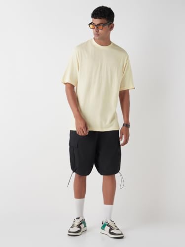 Image of Bewakoof Men's Solid Oversized Fit Half Sleeve Round Neck T-Shirt Air 1.0 | | Lightweight | Multipurpose
