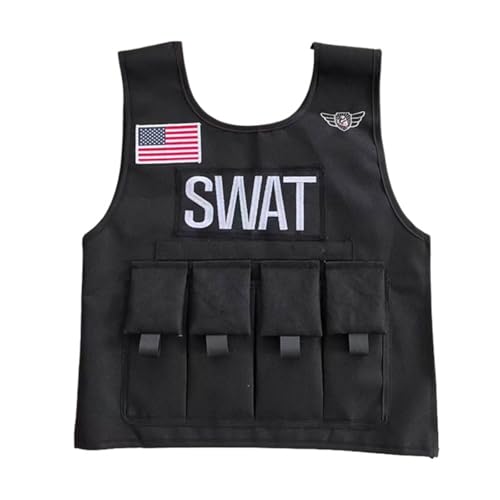 TBloevwlh Gilet Pare-Balles S.w.a.t. Taille Unique Nerf Guns N-Strike Elite Series Balles De Remplissage Sac À Rangement Lunettes Protection Swat pour Enfant...