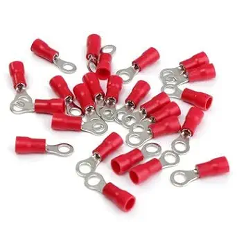 3NH 25Pcs Red Rubber Terminals Insulated Ring Connector Rc 0.5-1.5Mm [M13(1/2)-13.0Mm] |21630
