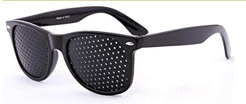 Cute critters Pinhole Glasses Uniisex Vision Care Anti-Myopia Eye Exercise Improver Glasses Eyesight Natural Stenopeic Anti-Fatigue Glasses(Black) - Image 4