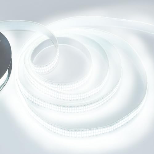 Image of SUYOOULIN LED Strip Lights, 16.4ft Dimmable DC 12V SMD 2835 Double Rows 2400 LEDs 52000LM Super Bright LED Ribbon Strip, Tube Waterproof IP67 for Home Party Decoration (Daylight White 6500K)