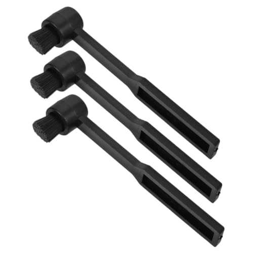 POPETPOP 3pcs Vinyl Record Stylus Cleaner Brush Static Cleaner for Turntable Needles Efficient Vinyl Record Care Tool for Music Lovers Black