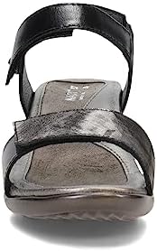 NAOT Women's Extant Sandal Metallic Onyx Lthr/Black Madras Lthr 9 M US | Image 2
