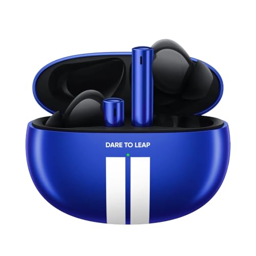 Image of realme Buds Air 3 Wireless Earbuds, Active Noise Cancellation, 10mm Dynamic Bass Boost Driver, Up to 30 Hours Playtime, IPX5 Water Resistance - (Lemans Blue)