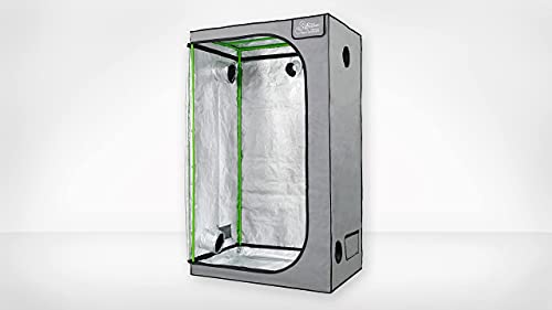 grow-fritz Growzelt 80x80x160cm lichtundurchlässig, Sichtfenster Variable Anschlussmöglichkeiten Growbox Zuchtschrank Growtent Gewächszelt Zelt Homegrow
