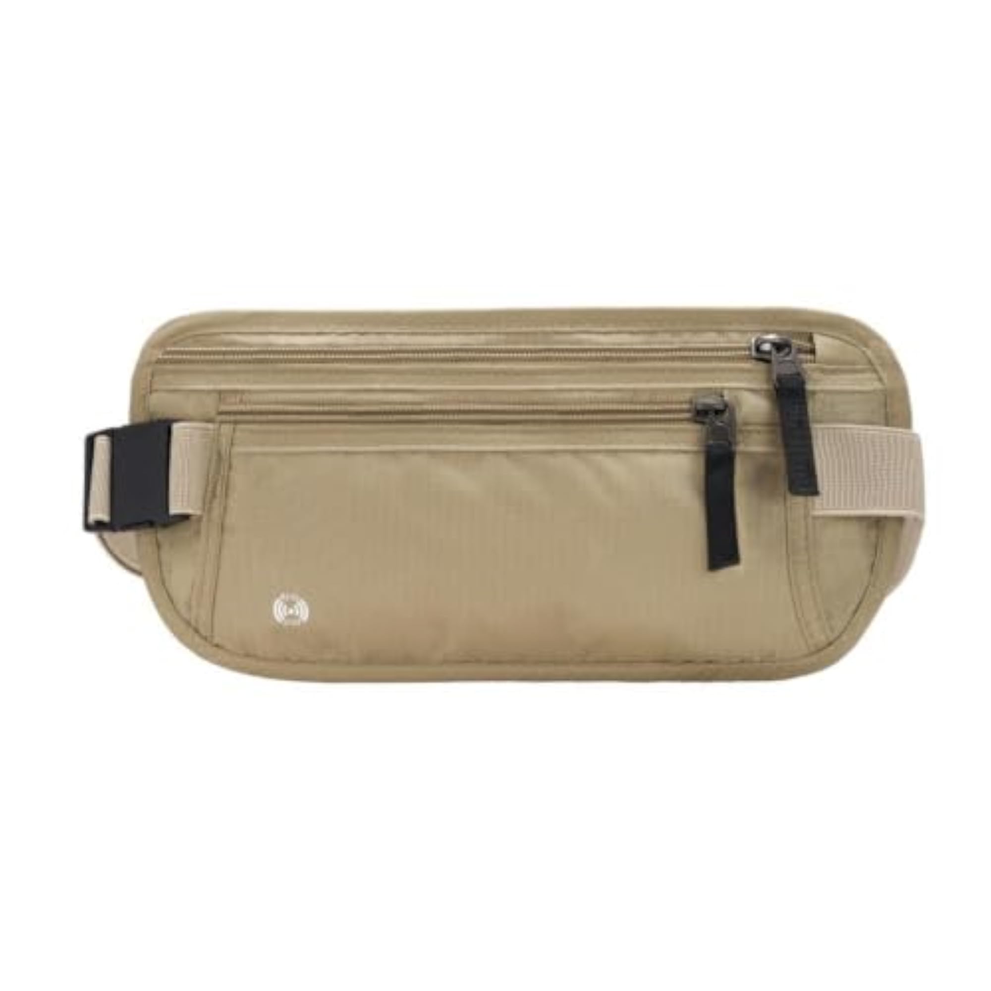 Water-Resistant Travel Document Holder Bag, Waist Pouch Khaki