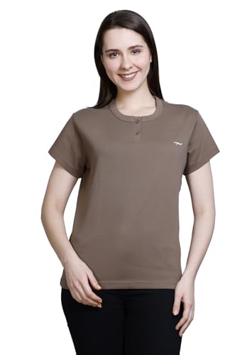Image of CUPID Women Comfortable Cotton Round Neck Half Sleeve Casual T-Shirt, Sleep, Night, Yoga, Daily Gym n Lounge Wear Short Tee /Top for Girls
