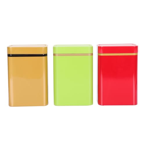 LABRIMP 3piezas Lata De Té Lata Metálica Para Té Recipiente Unidades Para Almacenar Dulces La Cocina